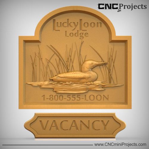 Lucky Loon Lodge Sign